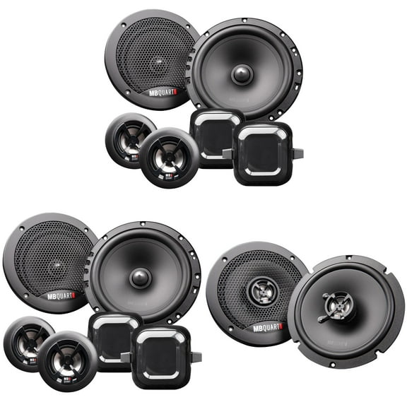 MB Quart Discus DS2-216 6.5 Inch Component Speakers with DK2-116s 6.5 Inch Shallow Coax Speakers
