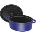 thumbnail image 2 of Staub Cast Iron 7-qt Oval Cocotte - Dark Blue, 2 of 2