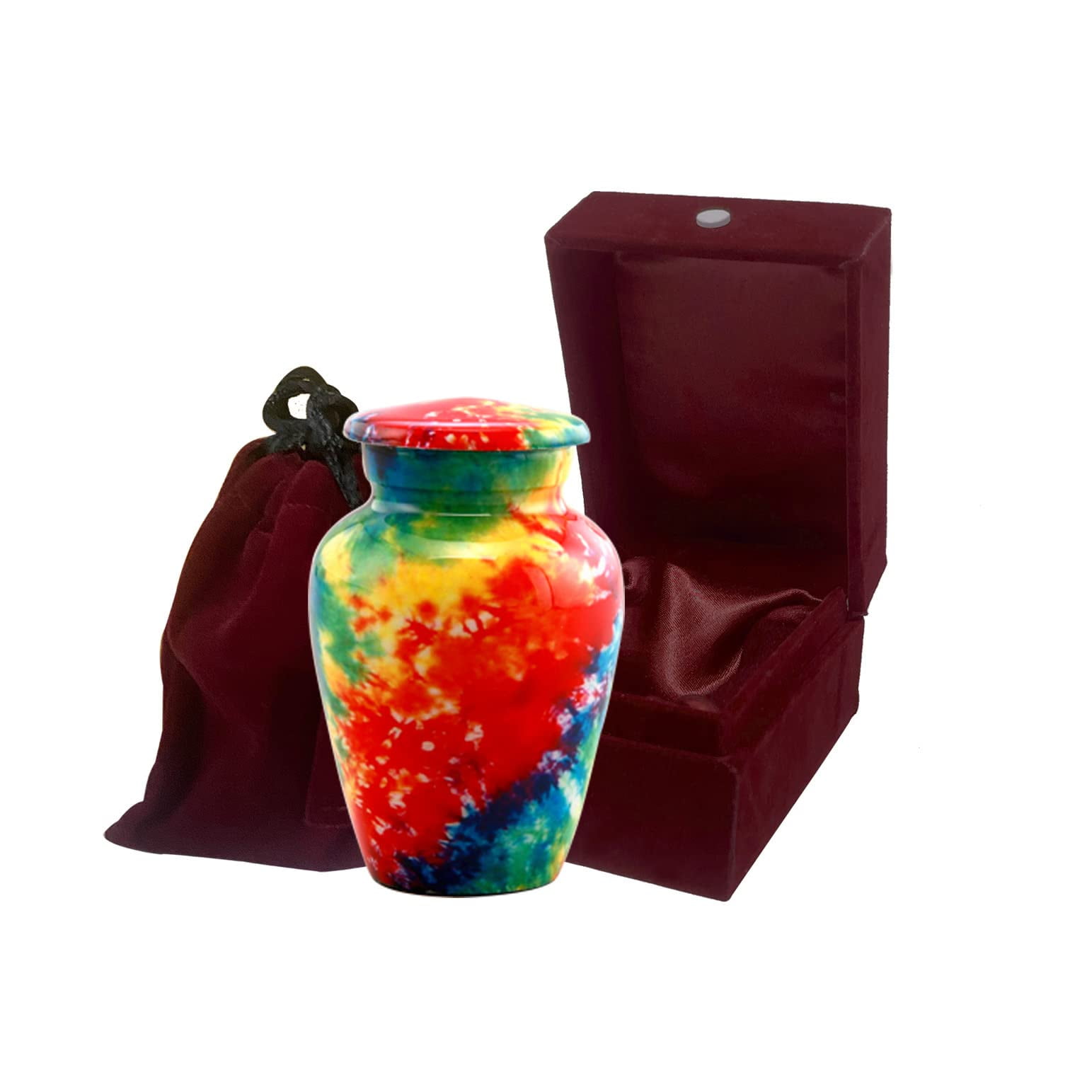 Tie Dye Keepsake Urn Tiedye Mini Cremation Urn for Ashes Multi
