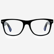 VITENZI Progressive Multifocal Reading Glasses Blue Light Blocking with Clear Multifocus Trifocal Lens Acetate Frame Classic Readers Anti Fog Scratch Asti in Black 2.50