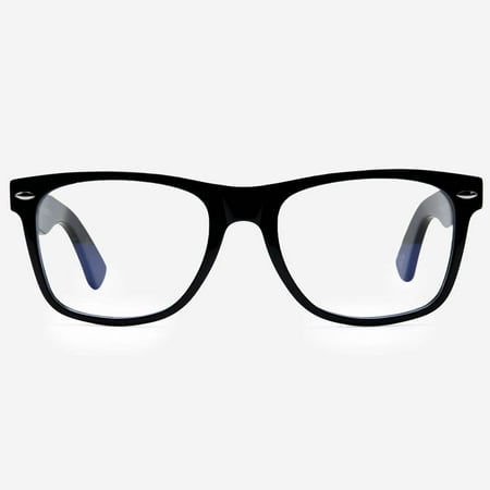 VITENZI Progressive Multifocal Reading Glasses Blue Light Blocking with Clear Multifocus Trifocal Lens Acetate Frame Classic Readers Anti Fog Scratch Asti in Black 2.50