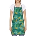 thumbnail image 2 of Naloa 1Pack Adjustable Bib Apron Waterdrop Resistant Cooking Kitchen Aprons for Women Men Chef, Jungle Leopard Print, 2 of 8