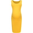 thumbnail image 2 of Maternity Dresses for Daily Baby Shower and Photography, Sleeveless Tank Dresses Side Ruching Womens Bodycon Dress, Ginger, Medium, 2 of 6