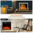 thumbnail image 6 of Costway 18''Indoor Electric Fireplace Freestanding & Recessed Heater Log Flame Remote 1500W, 6 of 10