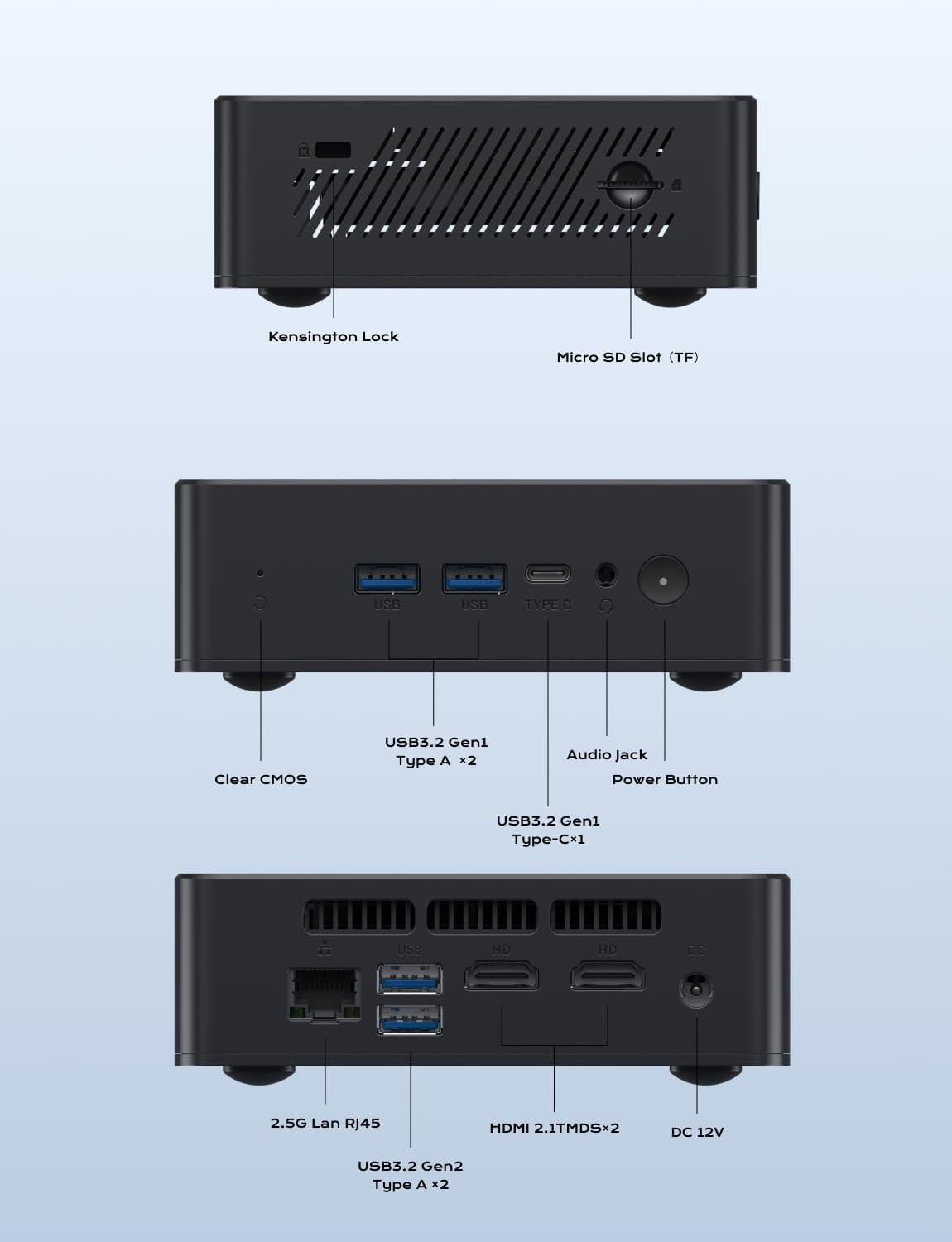 MINISFORUM UN150P Mini Computer MINISFORUM UN150P Mini PC - Intel