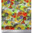 thumbnail image 1 of Soimoi Poly Georgette Fabric Flower Artistic Decor Fabric Printed Yard 42 Inch Wide, 1 of 3