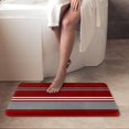 thumbnail image 2 of Bath Mat for Bathroom, Bathroom Mats Rugs No Silp Red Gray Stripes Washable Cover Floor Rug Carpets Floor Mat Bathroom Decorations 16x24 Inches for Kitchen Bedroom Indoor, 2 of 6