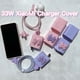 thumbnail image 2 of \ [Elección De Valor] 5 En 1 Protector De Cargador Para XIAOMI 33W 10/Redmi K30 Pro 10x 11 Juventud Lindo Bricolaje Rosa Suave silcione Cubierta Del cable winder, 2 of 4