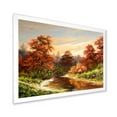 thumbnail image 2 of Designart 'The Wood River On A Decline In An Orange Autum Summer' Lake House Framed Art Print, 2 of 4