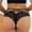 Black, variant on Pitauce Women's Floral Lace G-String Thongs Crisscross Back Bandage Breathable Seamless Underwear Exotic Cheeky Lingerie Panties (Available in Plus Size)