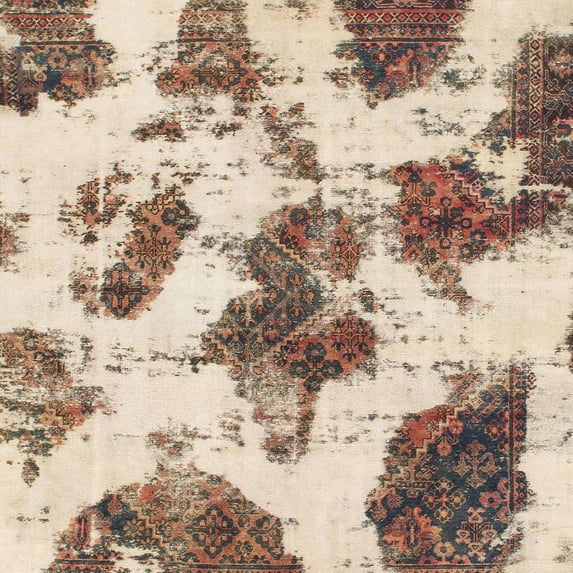 Ahgly Company Indoor Square Abstract Dark Gold Brown Abstract Area Rugs, 5' Square