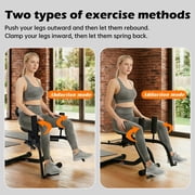 Leikefitness Hip Abductor and Thigh Exercise Machine, Compact Glute Trainer with Resistance Band, Adjustable 360-Degree Leg Pads for Home Gym Workouts