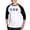 Black/White, variant on CafePress - Peace Love Golf Baseball Tee - Cotton Baseball Jersey, 3/4 Raglan Sleeve Shirt