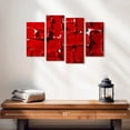 thumbnail image 2 of Elephant Stock Smudged Red Lipstick Wall Art - Horizontal Multi Panel Canvas - Living Room Wall Decor - Fashion And Beauty Multi Panel - Red And Decor - 24" x 14", 2 of 4