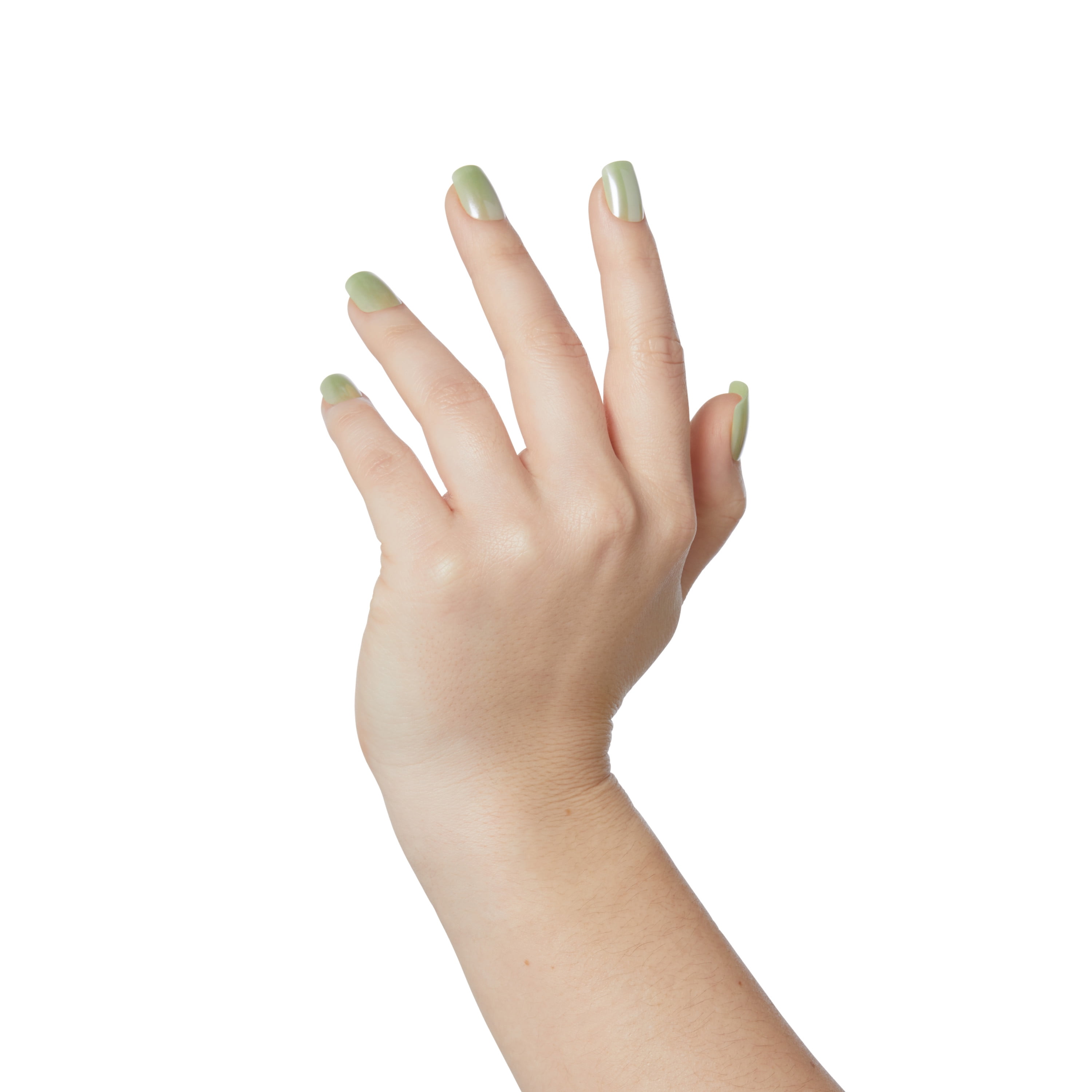 KISS Glazed Donut GlueOn Fake Nails, Green, Short Length, Square