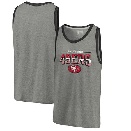 Nfl Autographed Throwback Jersey - San Francisco 49ers NFL Pro Line by Fanatics Branded Throwback Collection Season Ticket Tri-Blend Tank Top - Heathered Gray
