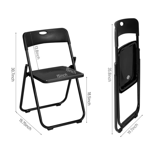 Alvantor Plastic Folding Chairs 10 Pack for Events, Weddings, and Home Use
