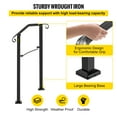 thumbnail image 5 of VEVOR Handrail Arch #1 Fits 1 Step Matte Black, 5 of 10