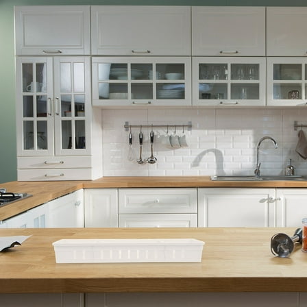 Soimiss 4Pcs Kitchen Storage Organizer White PP Storage Kitchen Organization Home Use