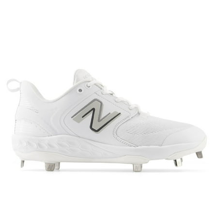 New Balance Men's Fresh Foam X 3000 V6 Metal Baseball Shoe, White/White, 10