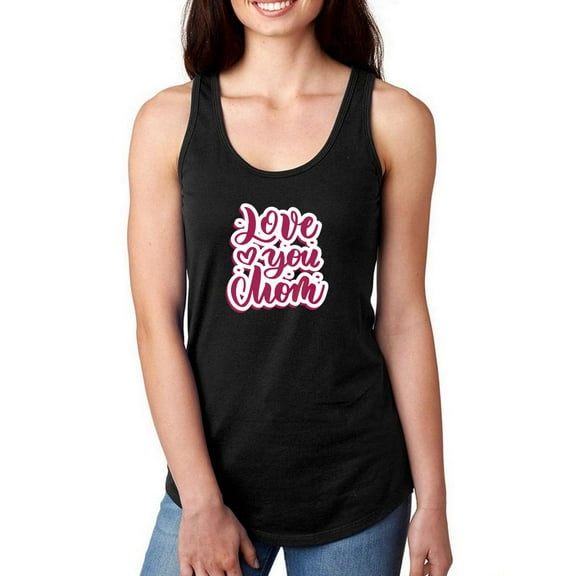 Love You Mom Wine Purple Racerback Tank Women -Image by Shutterstock, Female Small