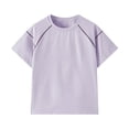 thumbnail image 5 of Mgmyaa Summer Boys & Girls Tops Kids Dry-Fit T-Shirts Solid Black Short Sleeve Crew Neck Ventilated Boys & Girls Tops Activewear Tees for Ages 3-15, 5 of 8