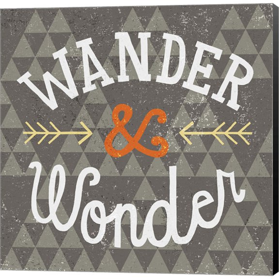 Mod Triangles Wander and Wonder Retro by Michael Mullan, Canvas Wall Art