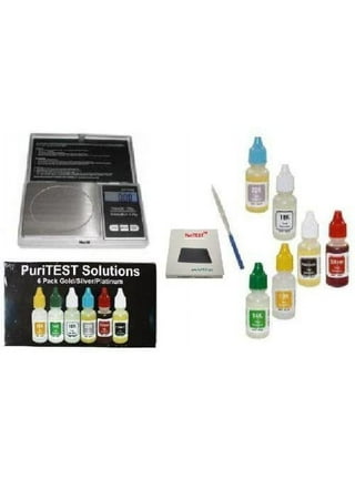 PuriTEST Gold and Silver Jewelry Testing Solutions Kit 10k 14k 18k 22k – GOLD  TESTING EQUIPMENT