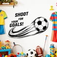 thumbnail image 6 of Soccer Theme Wall Decal For Bedroom Living Room Sports Home Wall Decoration Shoot For Your Goals 1 Set Of Stickers, 6 of 7