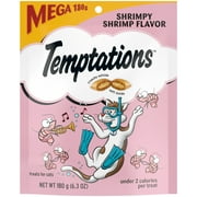 Temptations Classic Shrimpy Shrimp Flavor Crunchy And Soft Dry Cat Treats, 6.3 Oz Pouch