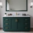thumbnail image 2 of Wyndham Collection Miranda 60" Wood&Metal Single Bathroom Vanity in Green/Gold, 2 of 7