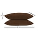thumbnail image 2 of Almohada Castelog Tacto Seda Cierre Dúo Chocolate Paquete de 2, 2 of 2