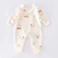 thumbnail image 2 of CAUYDY 0 3 6 9 Months 1T 2T Newborn Girl Coming Home Outfits Baby Sleepwear Preemie Long Sleeve Romper Infant Girls Pajamas Fall Winter Toddler Bodysuit Sizes 1-3 Months,Sky Blue, 2 of 4