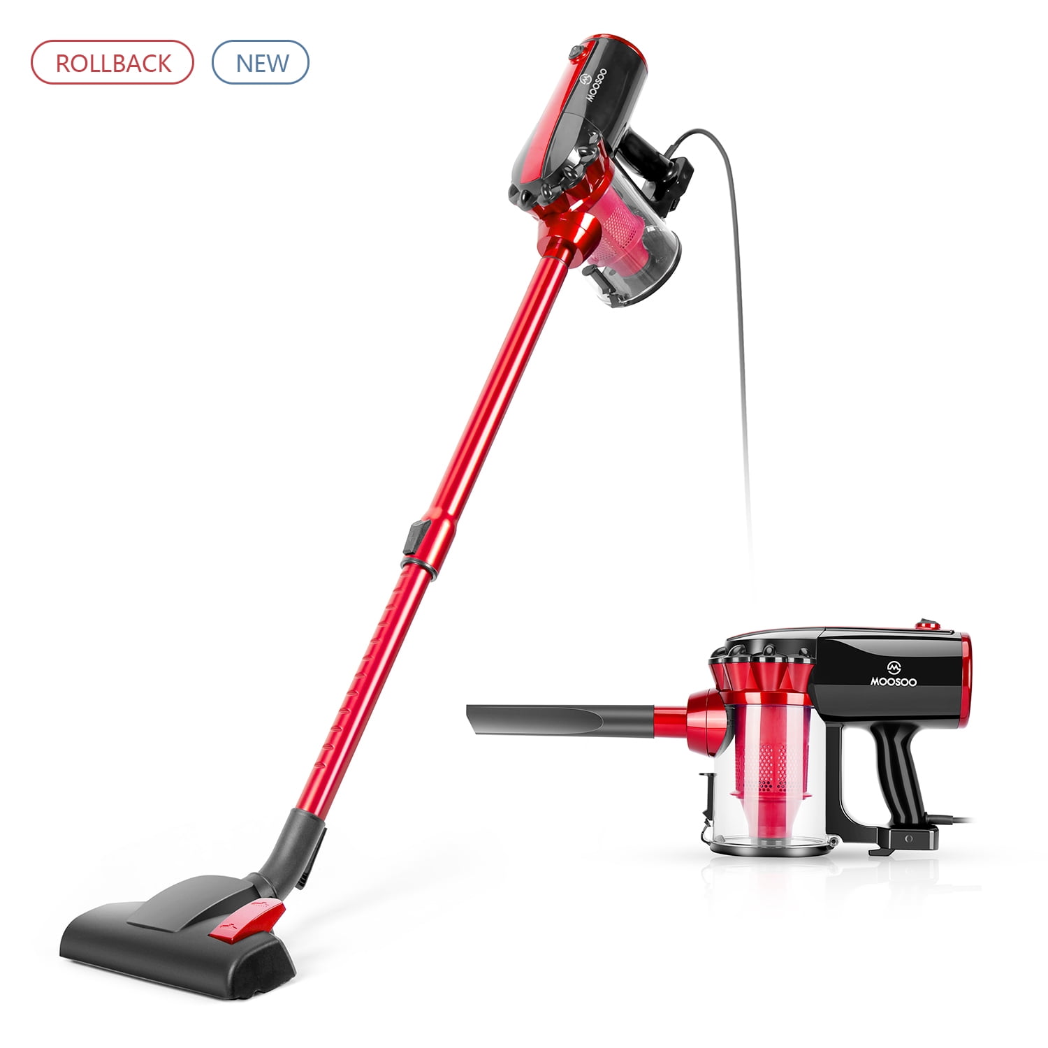 Vacuum Cleaner Corded 17KPa Powerful Suction Stick Vacuum 2 in 1 Lightweight Handheld Vacuum for