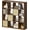 Classic Oak, variant on Bookshelf with Storage Bins, 4-Cube Storage Organizer with Back Panels, Modern Wood Open Bookcase, Multifunctional Display Shelf for Living Room, Bedroom, Home Office, Gray Oak