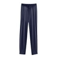 thumbnail image 2 of Babysbule Womens Pants Women's High Waisted Home Thin Casual Pocket Loose Oversized Wide Leg Pants, 2 of 3