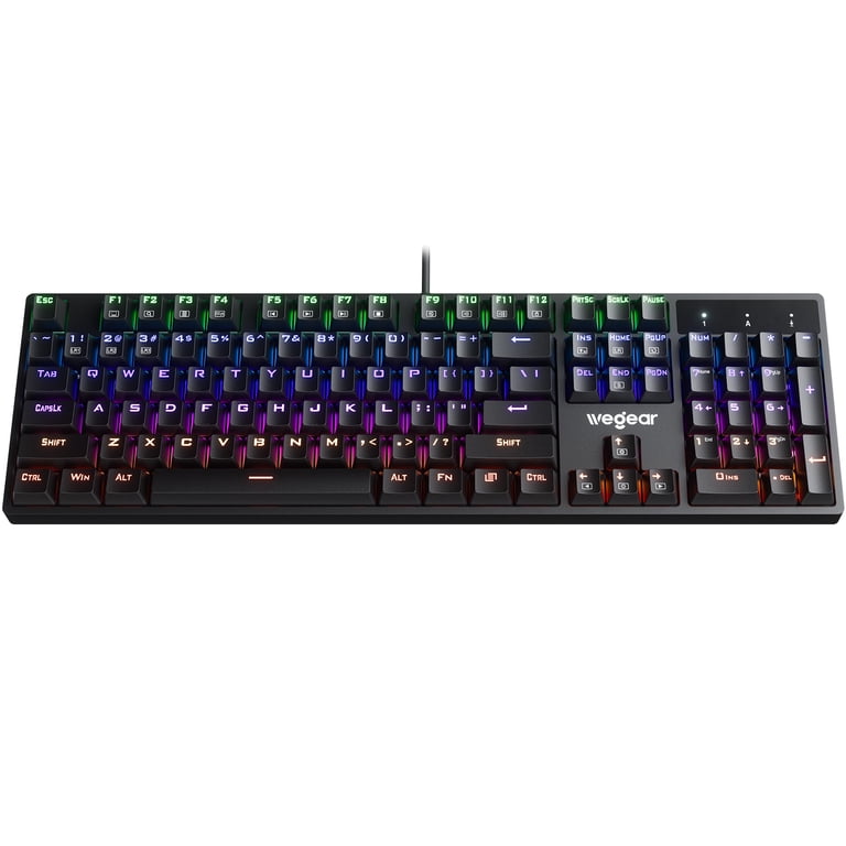 WeGear Portable Mechanical Gaming Keyboard RGB Backlit Wired for