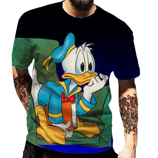 Disney Donald Ente Männer Mode Sommer camiseta Kinder lässig Cartoon Kurzarm camisetas lustige klassische Film 3D-Druck camisetas xuanjing unisex