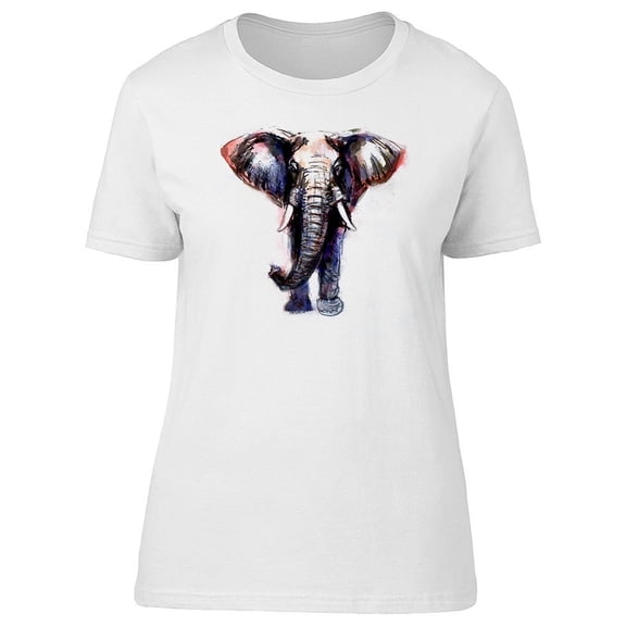 Cool Watercolor Elephant T-Shirt Women -Image by Shutterstock, Female x-Large