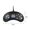 thumbnail image 5 of Joernso Wired Gamepad Plug And Play 6 Key Layout Disc Direction Button Acceleration Ergonomic No Delay Game Joystick for Console 16bit, 5 of 7