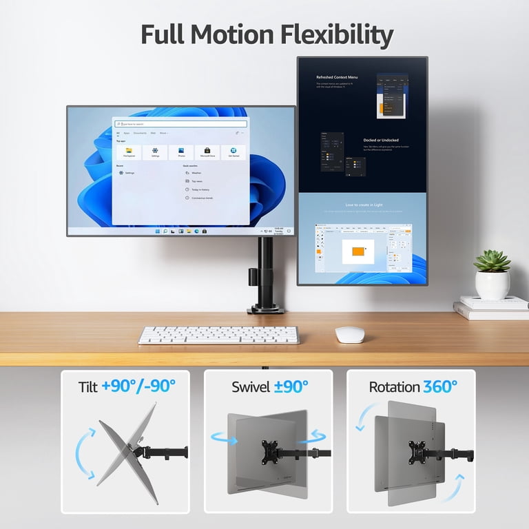 HOMOUNT Dual Monitor Desk Mount Adjustable Arm photo 3