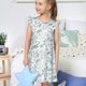 thumbnail image 4 of Balery Dragonfly Camisón de princesa para niñas, pijama de algodón con mangas abullonadas, suave y bonito.-Large, 4 of 6