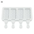 thumbnail image 2 of Popsicles Mold, Ice Cream Mold Cake Pop Mold 4 Cavities Silicone Popsicle Molds Maker, Easy Release Ice Pop Cream Molds for DIY Ice Popsicle, Multi-style Optional, 2 of 8
