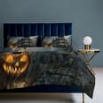 thumbnail image 2 of Halloween Haunted House Scary Pumpkin Quilt Cover Set Fashionable Printed Bedding Covers with Pillowcase Home Textiles, Full (79"x91"), 2 of 5