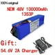 thumbnail image 1 of Nuevo paquete de batería de iones de litio 48v 100000mah 1000w 13s3p Xt60 48v 100ah para bicicleta eléctrica de 54,6 v con Bms + cargador, 1 of 3