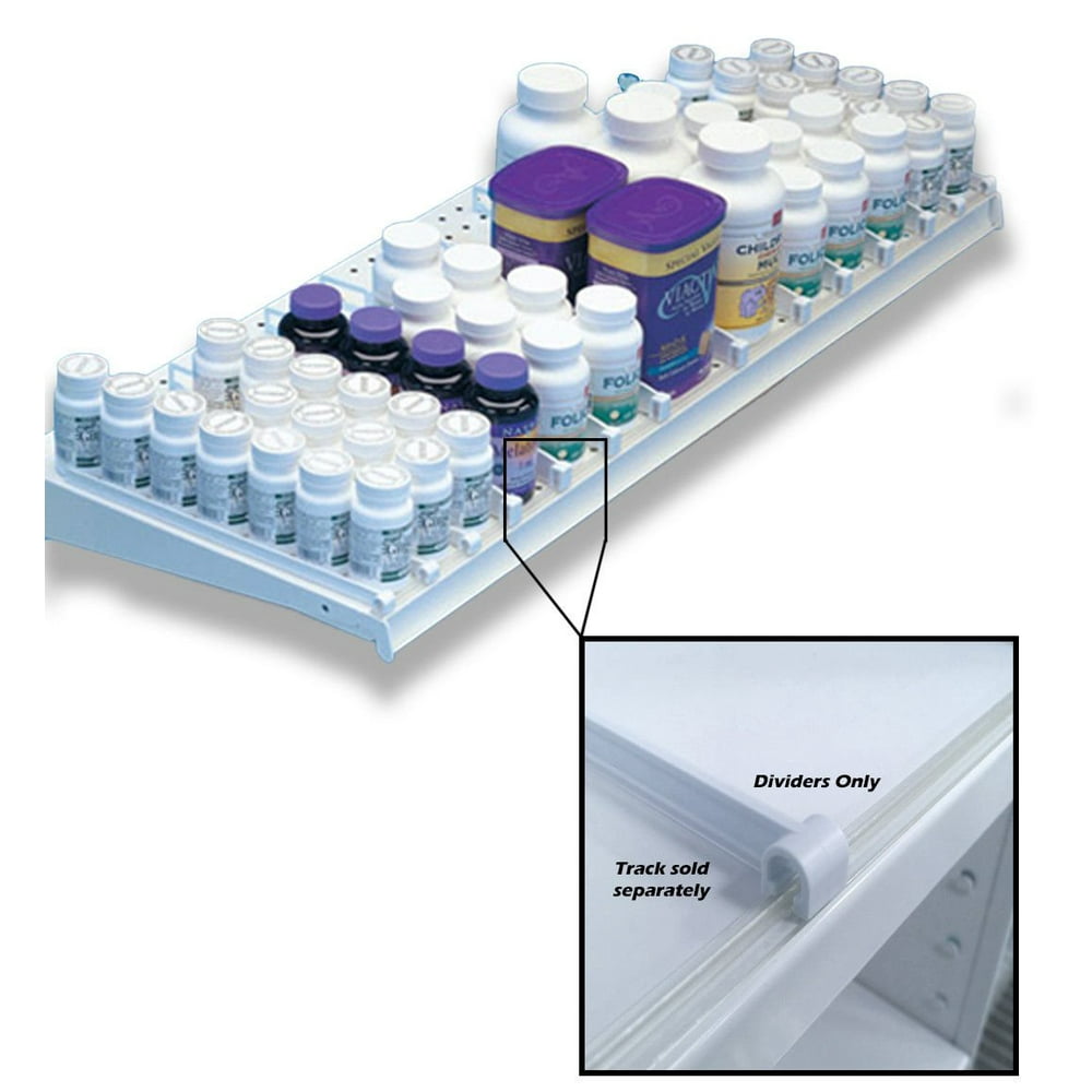 6" D Clip on Shelf Divider for Front Rail for Shelf Divider Management