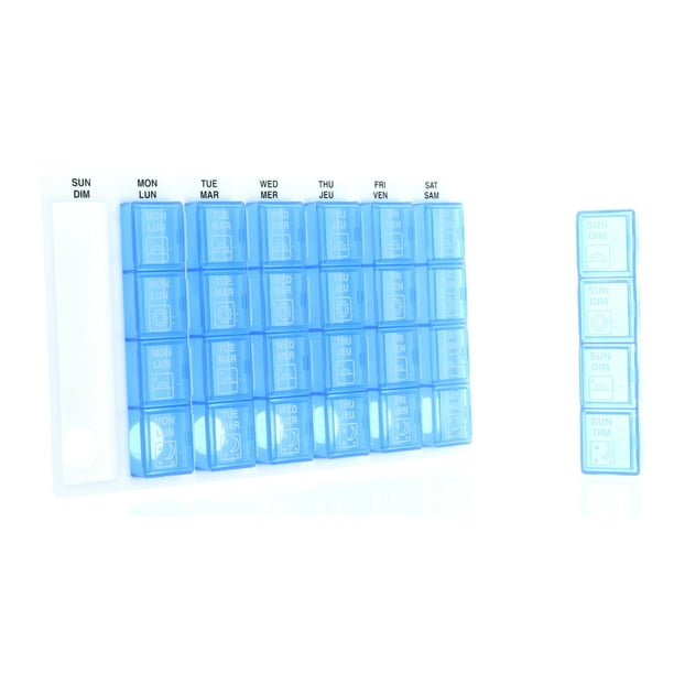 Weekly Pill Organize Daily Large Pill Case Box, 4 Times 7 Day Pill