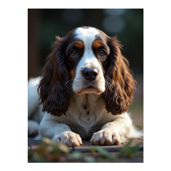 Diamond Art Kit for Adults, Brown White Spaniel Dog Portrait Diamond Painting for Adults Beginners, 5D DIY Diamond Art Painting Kits, Colorful Diamond Painting Craft for Home Decor 12x16