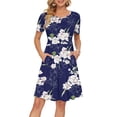 thumbnail image 1 of Vestido AUSELILY de verano para mujer, manga corta, largo hasta la rodilla, 1 of 6