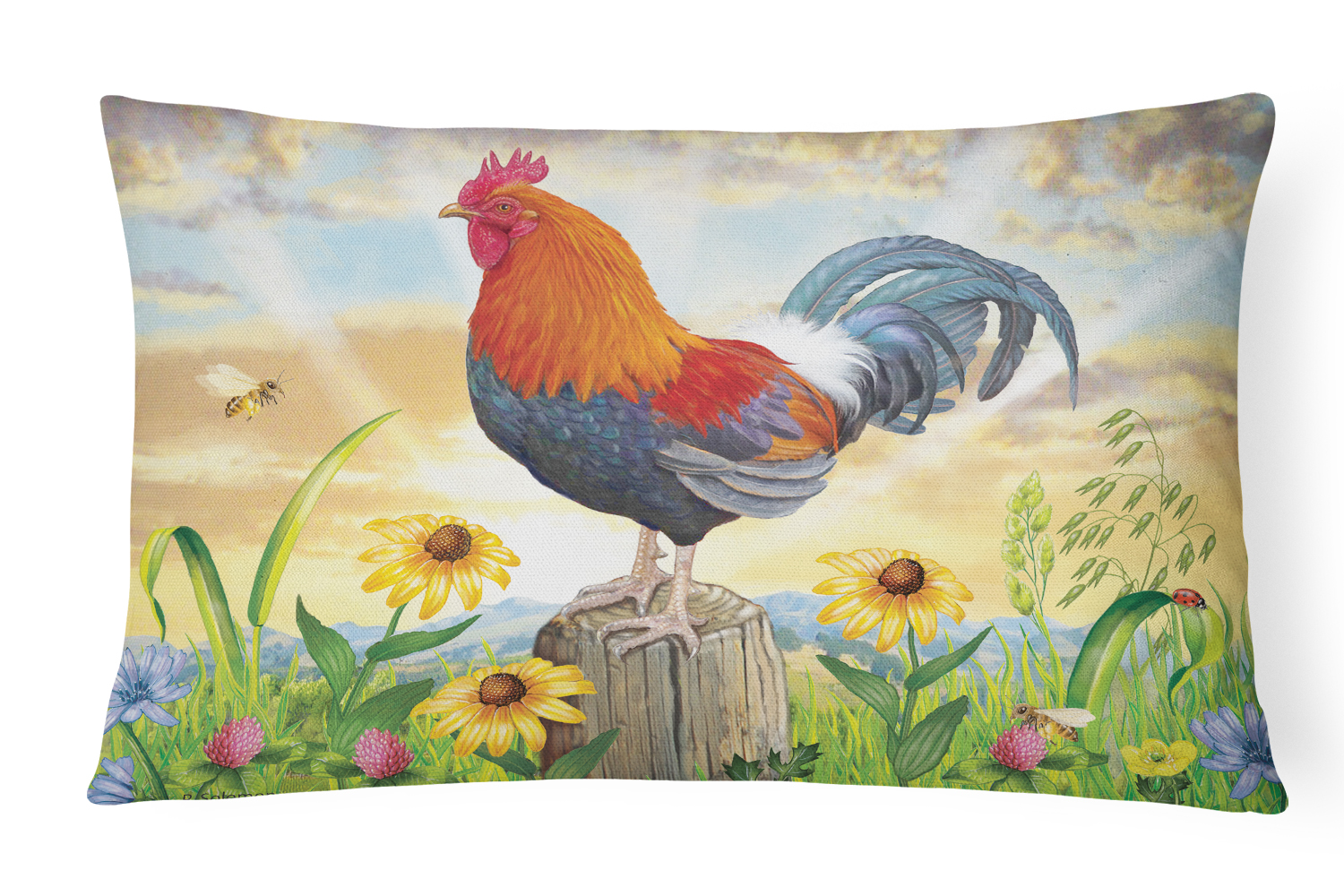 rooster throw pillows